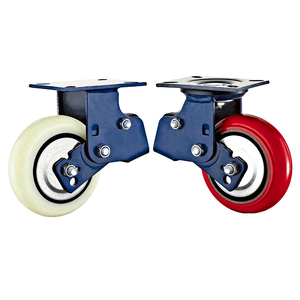 Heavy duty shock absorbing double spring caster