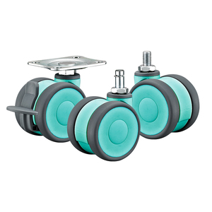 2/2.5 inch Grey-on-White Medical Twin Wheel TPR...
